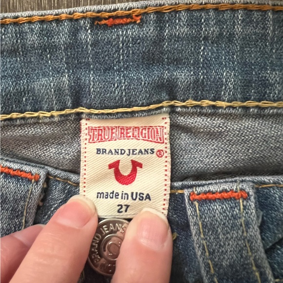 🚫SOLD🚫 Vintage True Religion Joey Low Cut Flare Jeans twisted seam - Picture 3 of 5